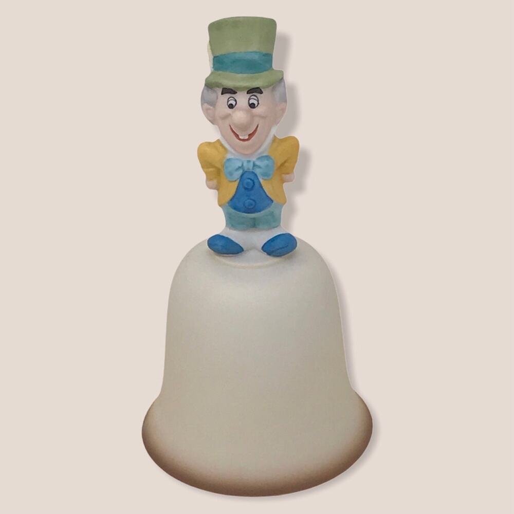 Disney Alice in Wonderland The Mad Hatter Porcelain Bell Figurine with Box